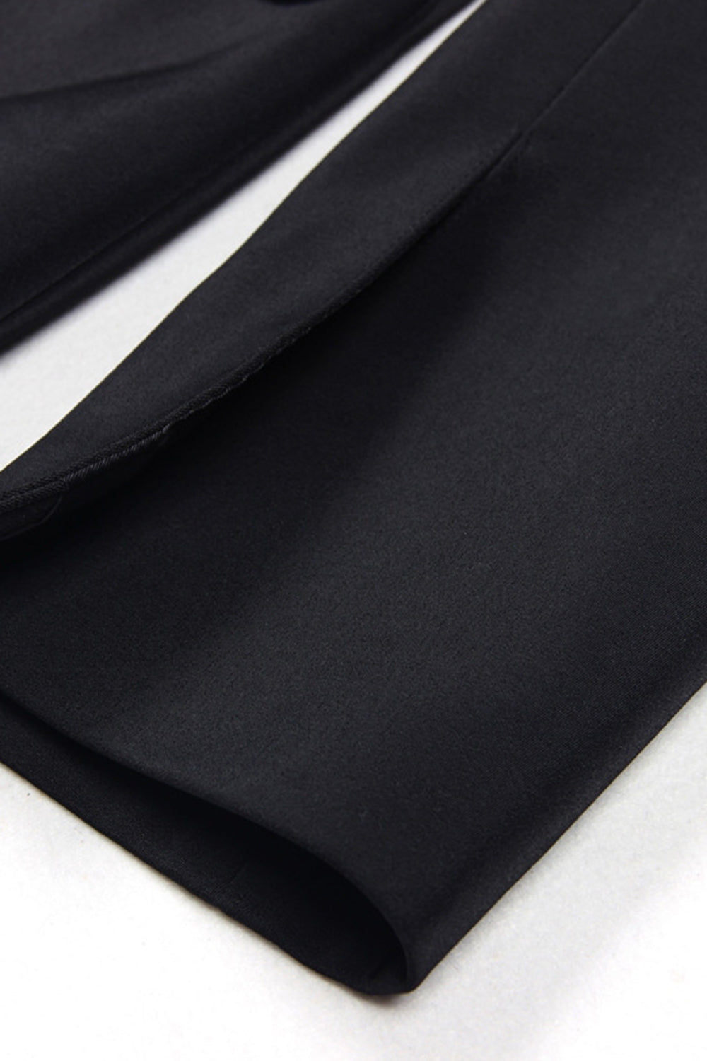 Sparkly noir pic revers simple boutonnage femmes bal blazer avec strass