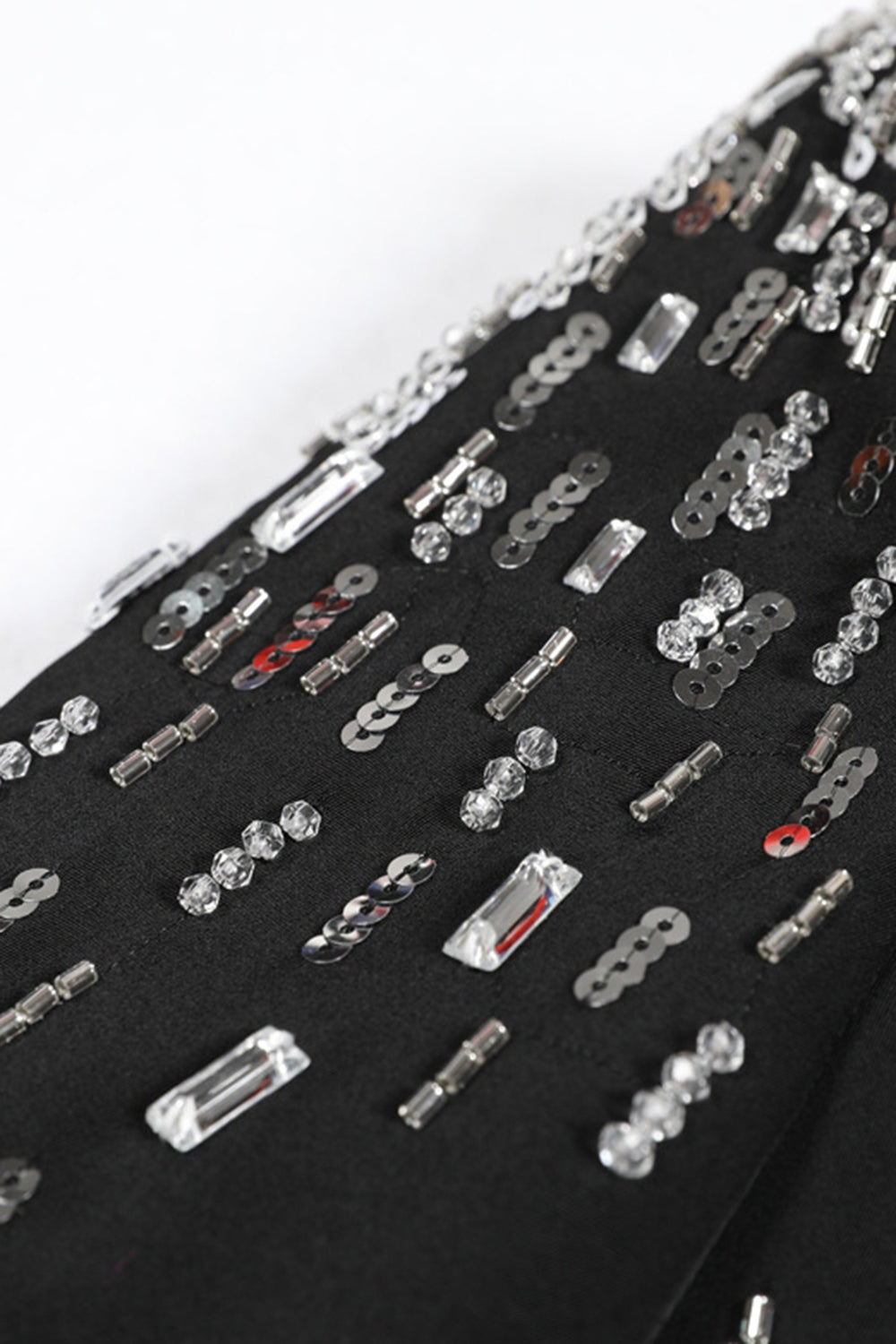 White Peak Lapel Single Breasted Femmes Bal Blazer avec Paillettes