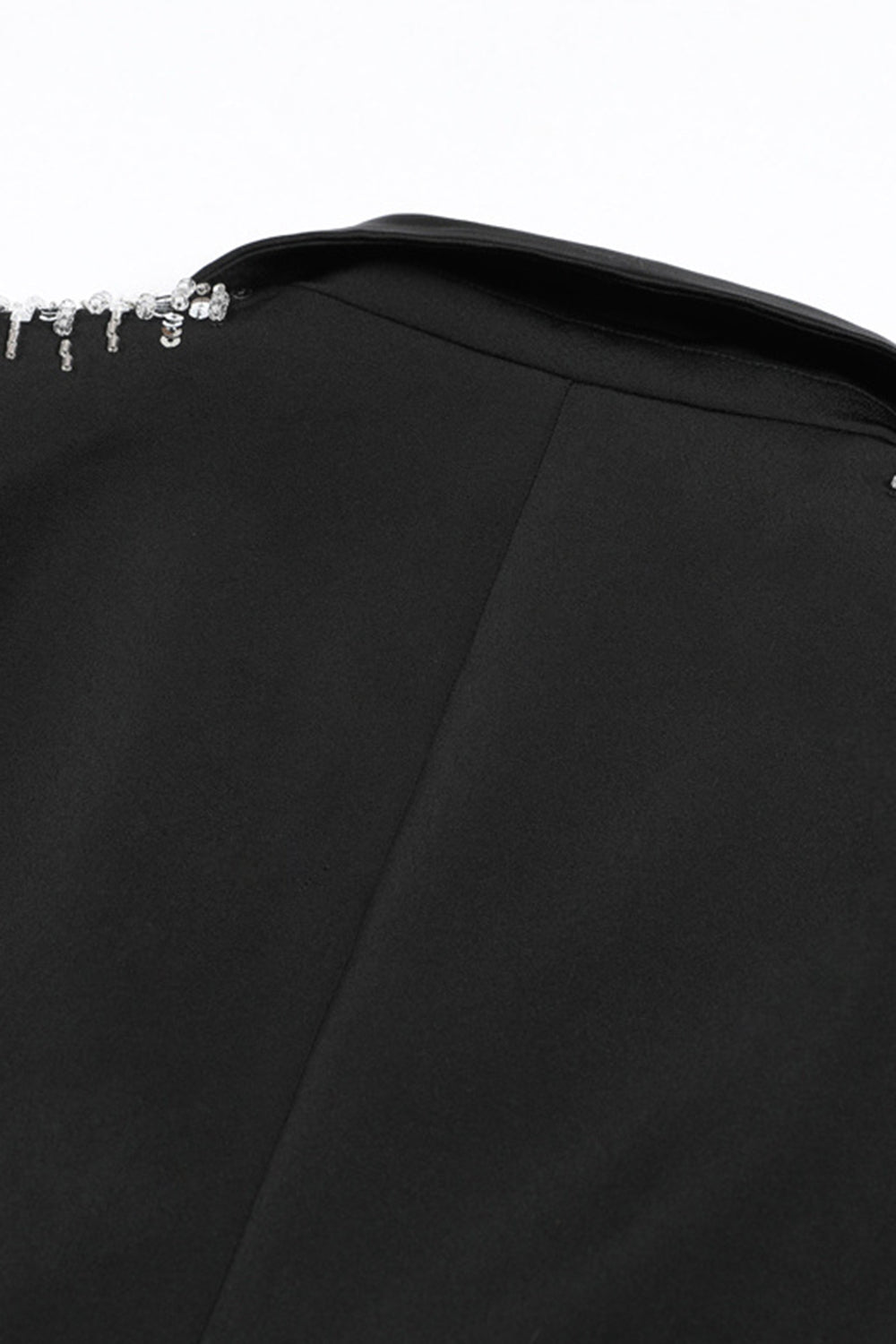 White Peak Lapel Single Breasted Femmes Bal Blazer avec Paillettes