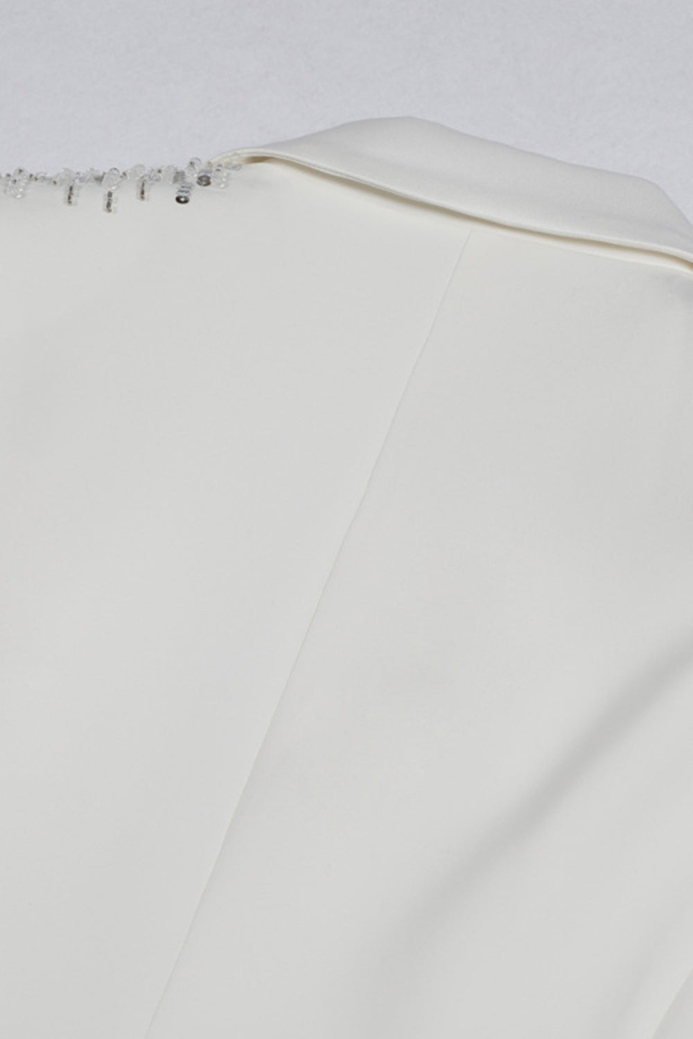 White Peak Lapel Single Breasted Femmes Bal Blazer avec Paillettes