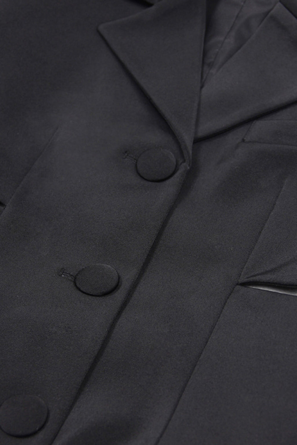 Noir Cranté Revers Découpé Femmes Costumes de Bal Avec Arc