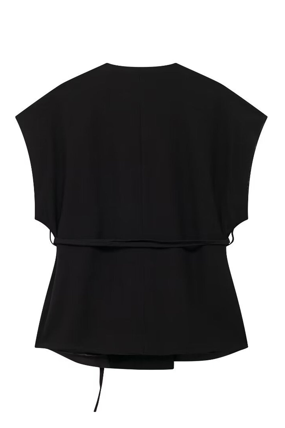 Noir 2 Pièces Sans Manches Femmes Prom Costumes Avec Cordes