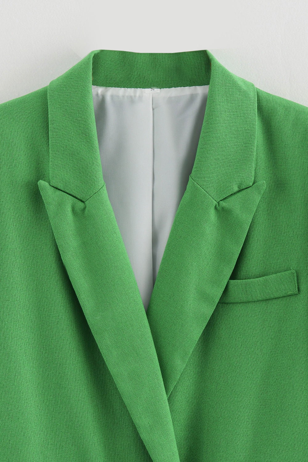 Vert 2 Pièces Pointe Revers Double Boutonnage Femmes Costumes De Bal