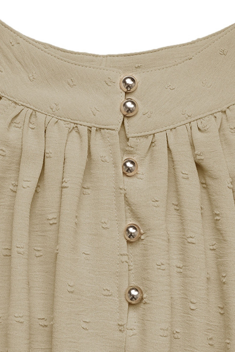 Robe d’été à volants Kahki A Line avec ceinture