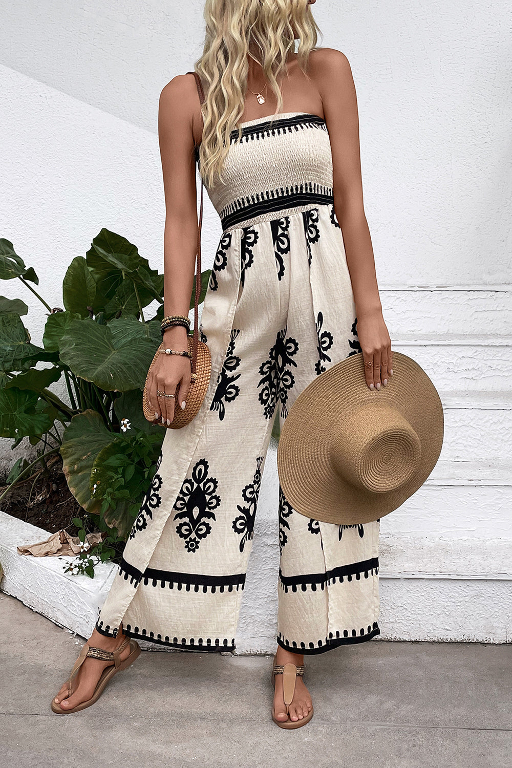 Robe d’été bustier imprimée kahki légère