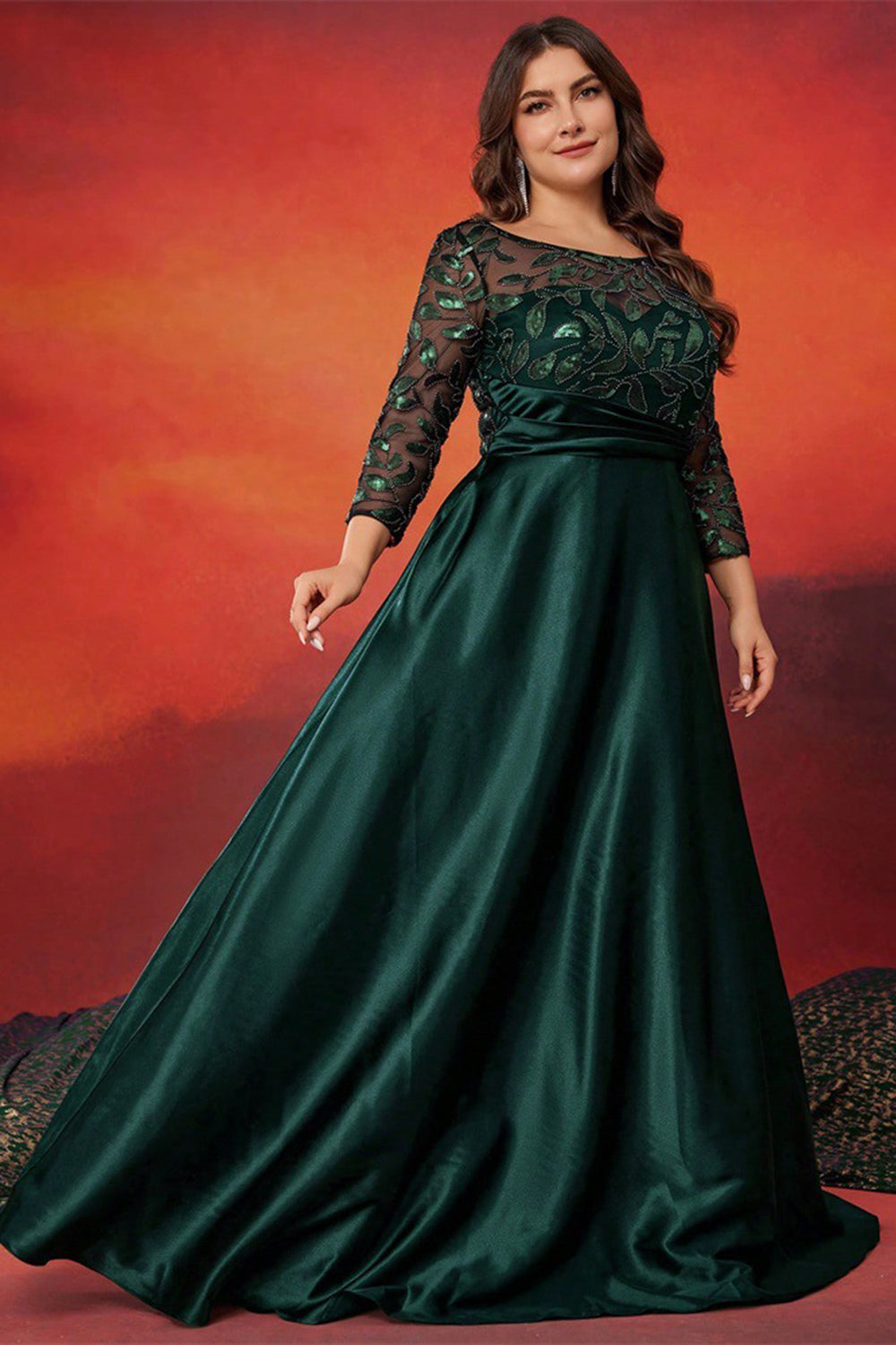 Noir Une Ligne Grande Taille Longue Mère De La Mariée Robe De Mère De La Mariée