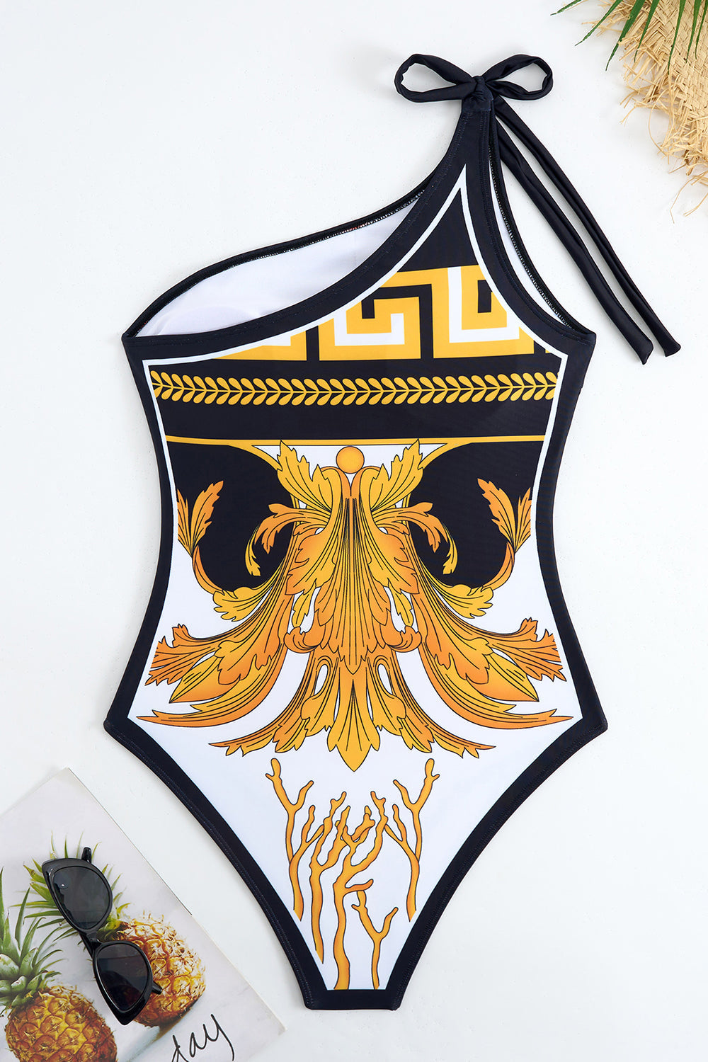 Imprimer un maillot de bain doré à une épaule