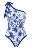 Maillot de bain Blue Print One Shoulder