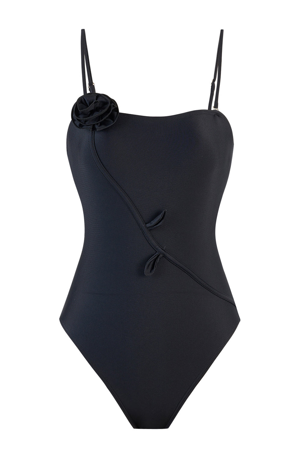 Maillots de bain une pièce vert imprimé en 3D fleur