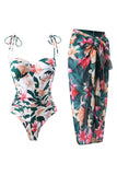 Maillots de bain de plage une pièce imprimé floral