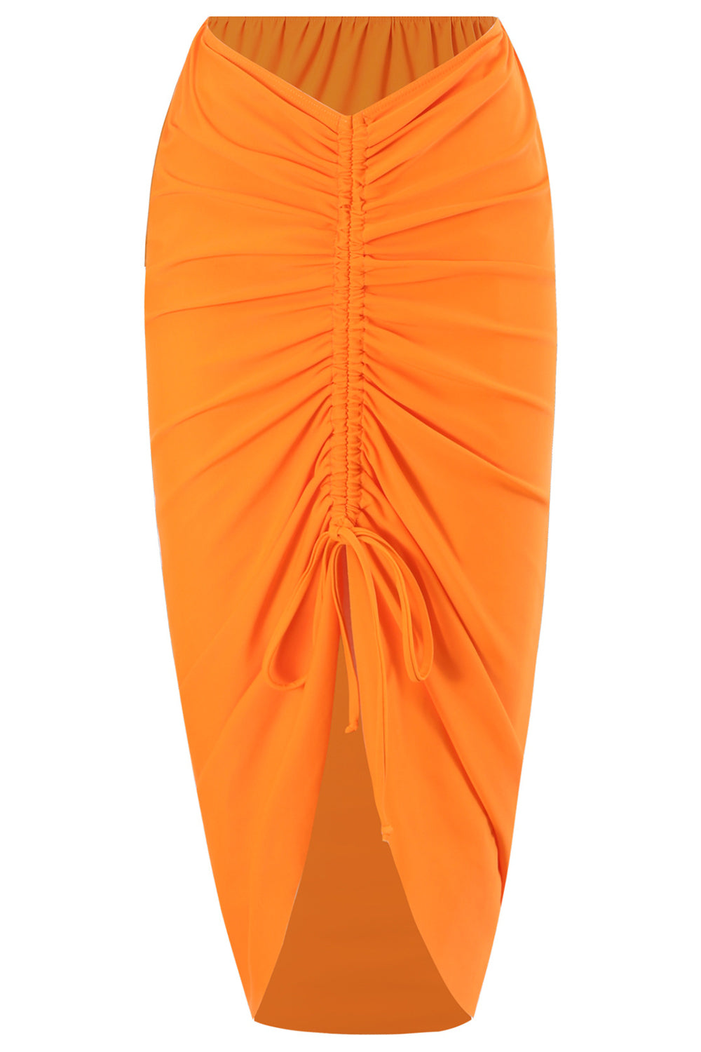 Maillots de bain de plage une pièce orange froncé