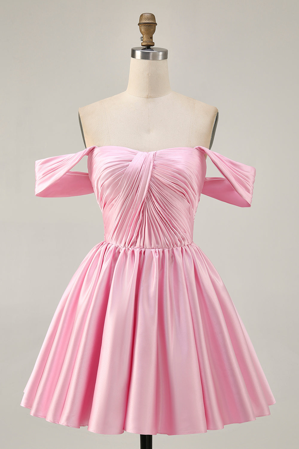 Robe courte blanche à épaules dénudées