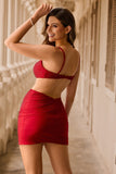 Robe de bal moulante chic perlée perlée