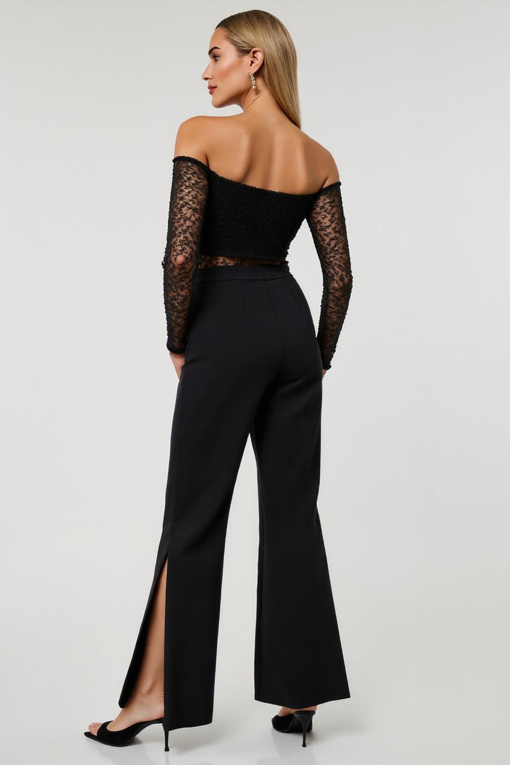 Off The Shoulder Noir 2 pièces Femmes Costumes