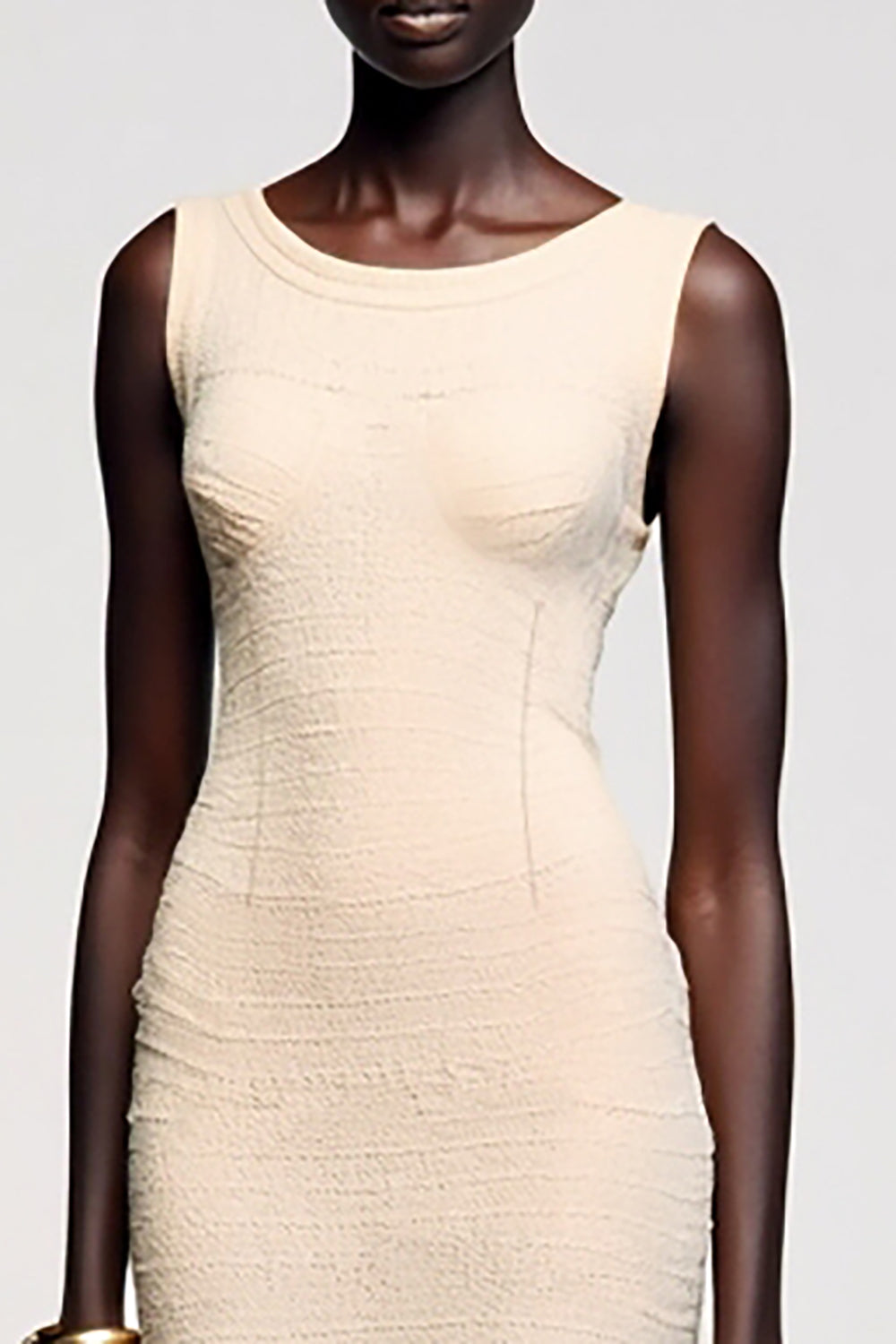 Simple A Line Abricot Midi Robe