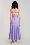 Violet A Ligne Spaghetti Bretelles Robe