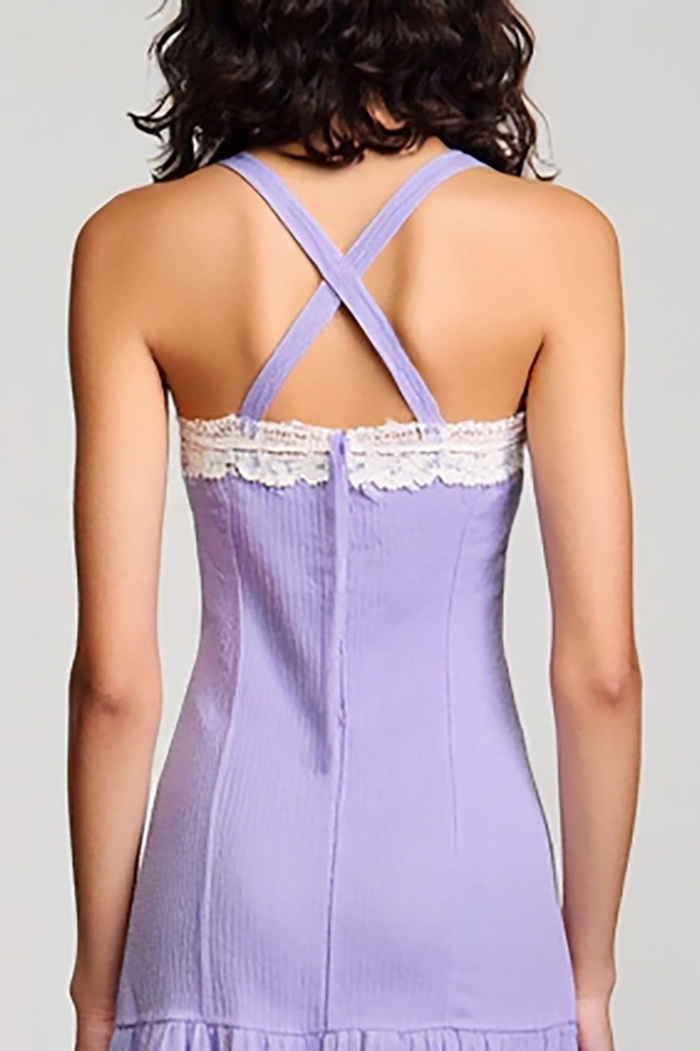 Violet A Ligne Spaghetti Bretelles Robe