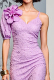 Robe sirène florale violette