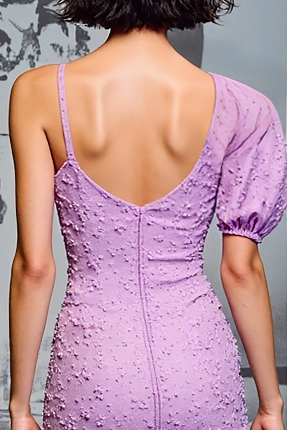 Robe sirène florale violette