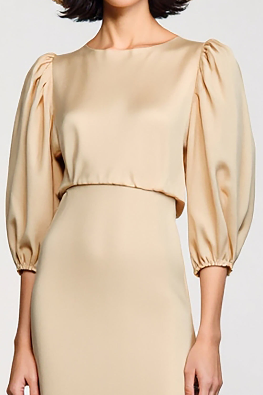 Abricot A Ligne 3/4 Robe