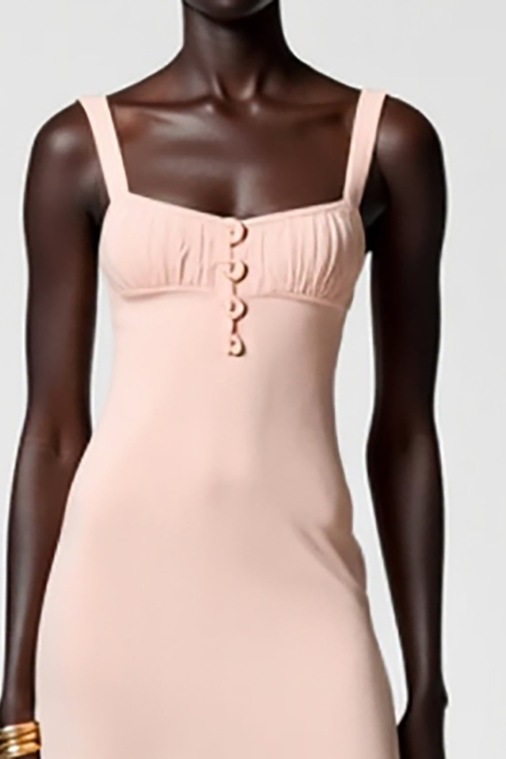 Mousseline de soie rose Une ligne Midi Robe