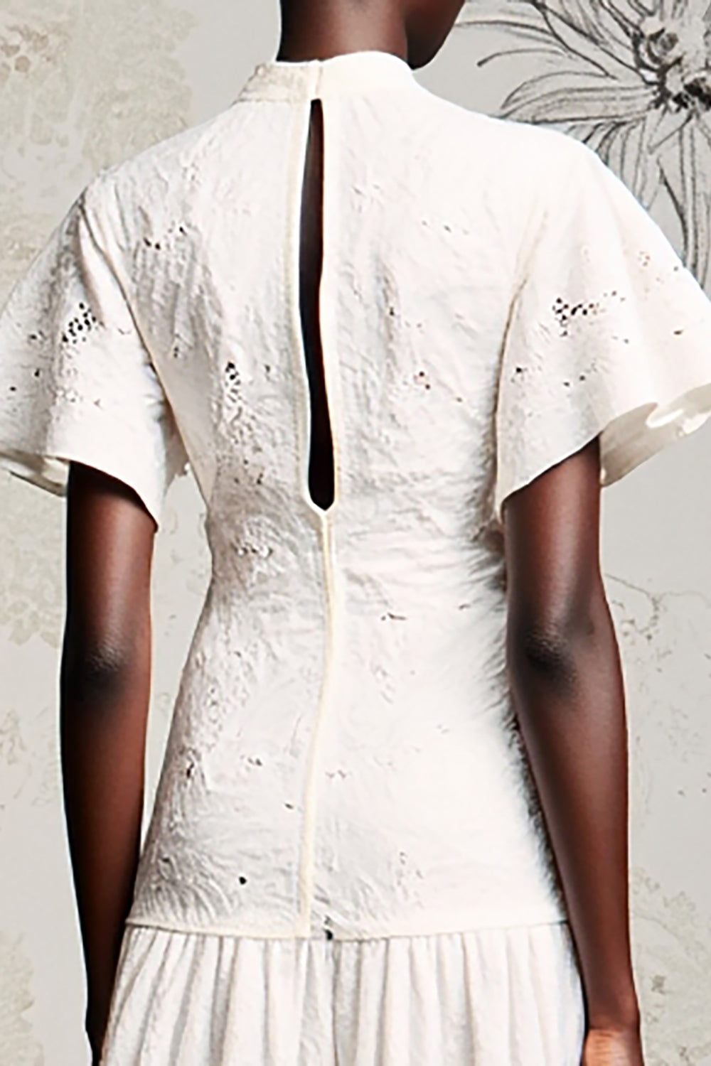 Dentelle blanche Une ligne Robe