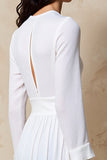 Robe à manches longues blanche A Line