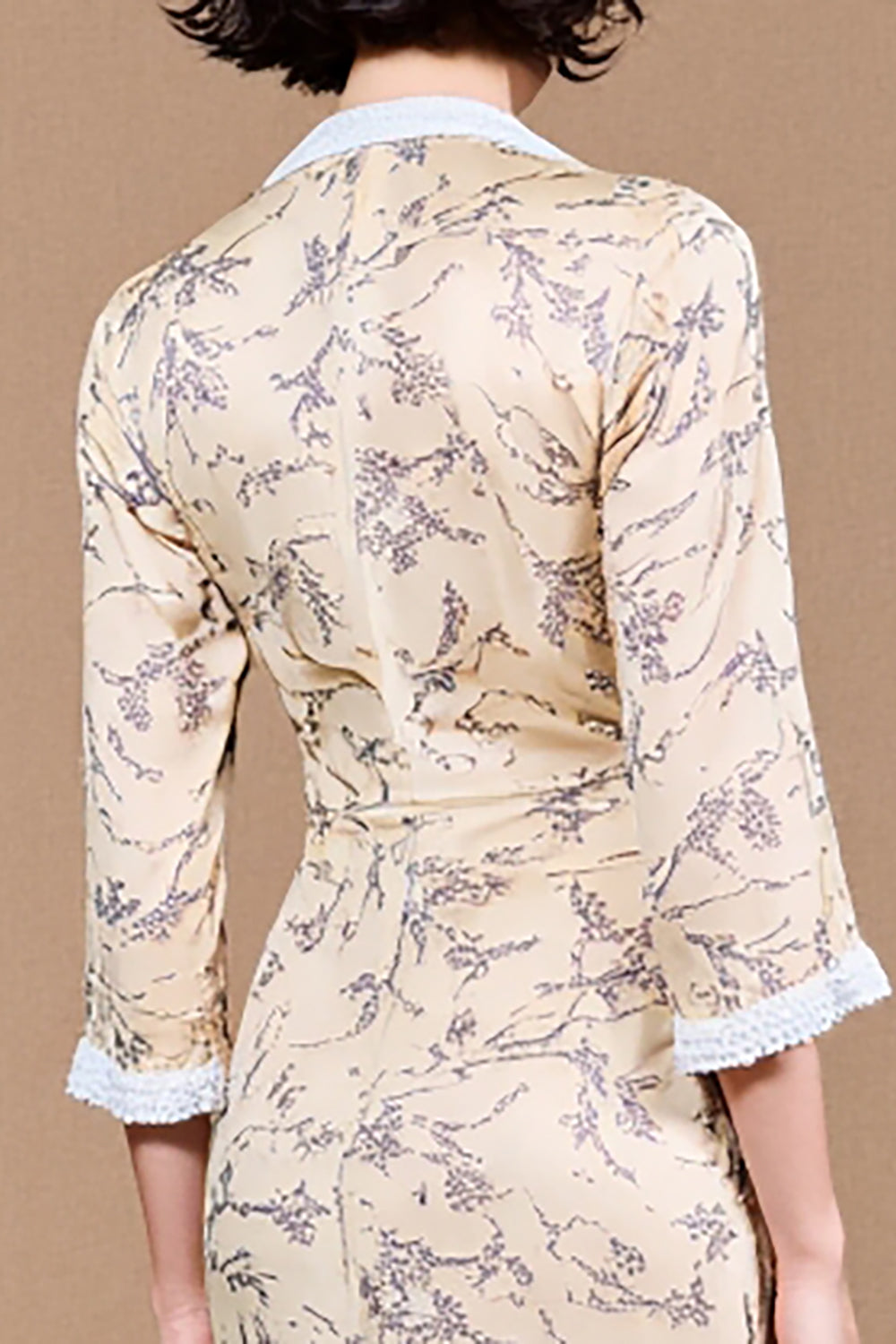 Imprimé Fourreau Abricot Robe midi