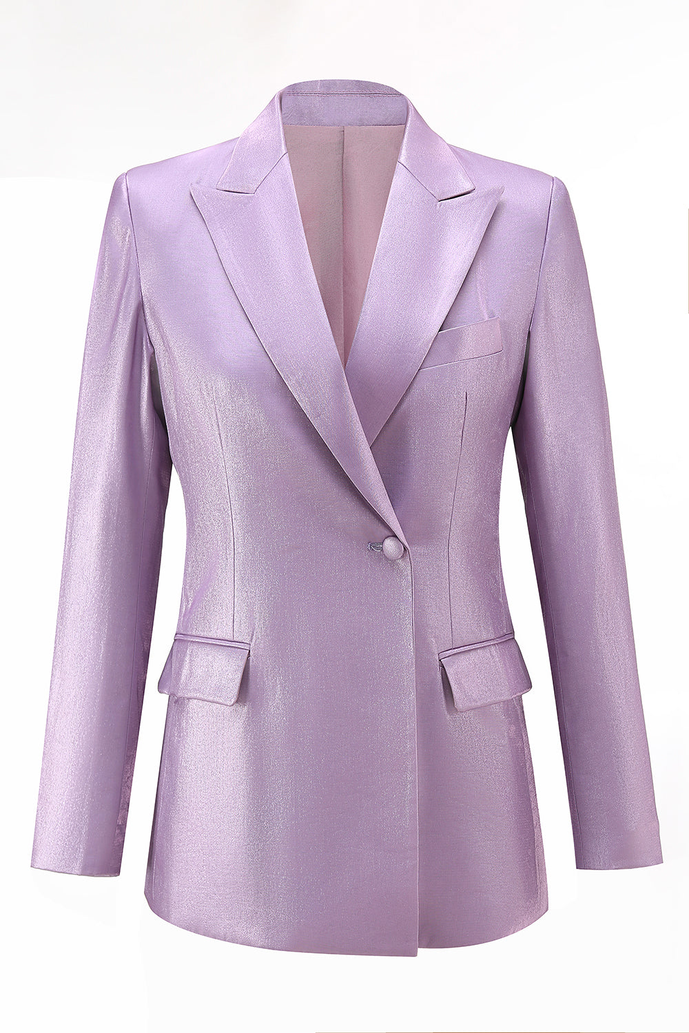 Purple Peak Lapel One Button 2 pièces Femmes Costumes