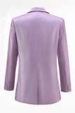 Purple Peak Lapel One Button 2 pièces Femmes Costumes