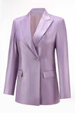Purple Peak Lapel One Button 2 pièces Femmes Costumes
