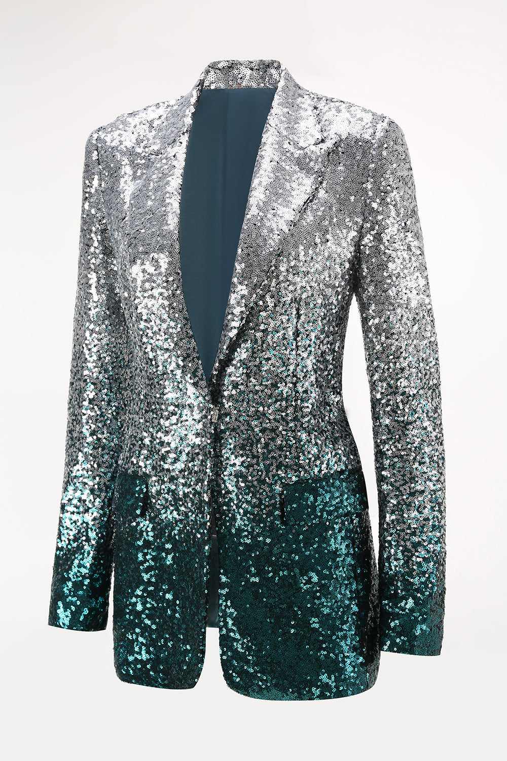 Paillettes argentées scintillantes 2 pièces Femmes Costumes
