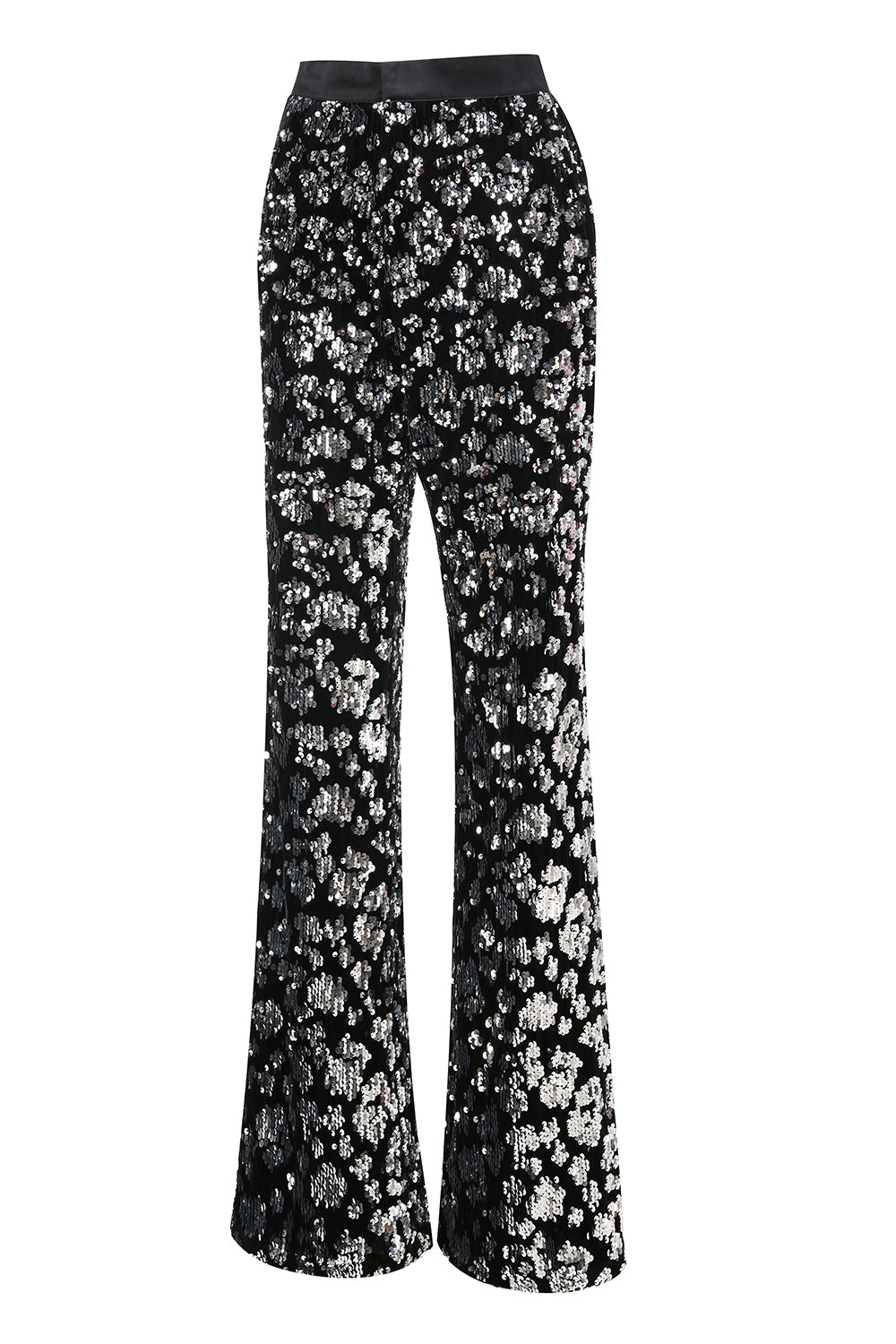 Costume de bal 2 pièces pour femmes noir scintillant avec ceinture