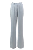 Dusty Blue Peak Lapel Costume 2 pièces pour femmes avec ceinture