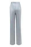 Dusty Blue Peak Lapel Costume 2 pièces pour femmes avec ceinture