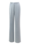 Dusty Blue Peak Lapel Costume 2 pièces pour femmes avec ceinture