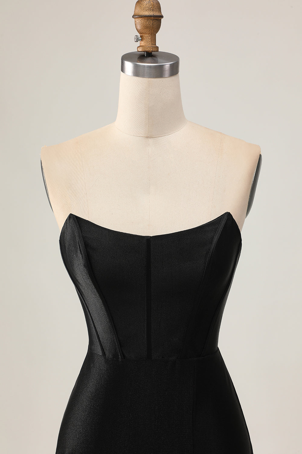 Robe de bal perlée corset corset noir