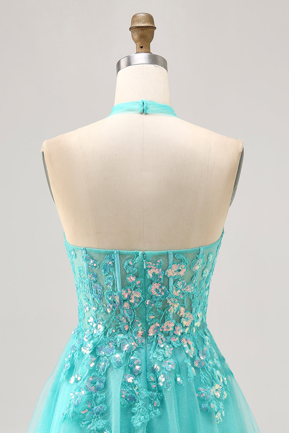 Dos nu Appliquéed A Line Short Green Homecoming Dress