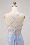 Robe courte moulante moulante à paillettes scintillantes corset gris bleu retour