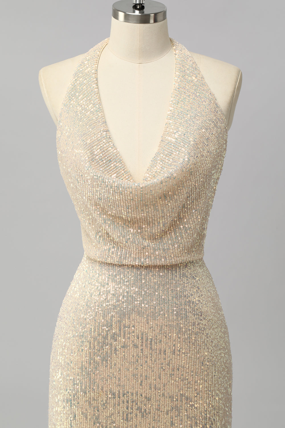 Robe De Soirée longue dos ouvert sirène sirène sirène à paillettes