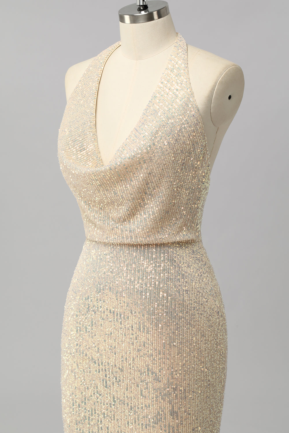 Robe De Soirée longue dos ouvert sirène sirène sirène à paillettes