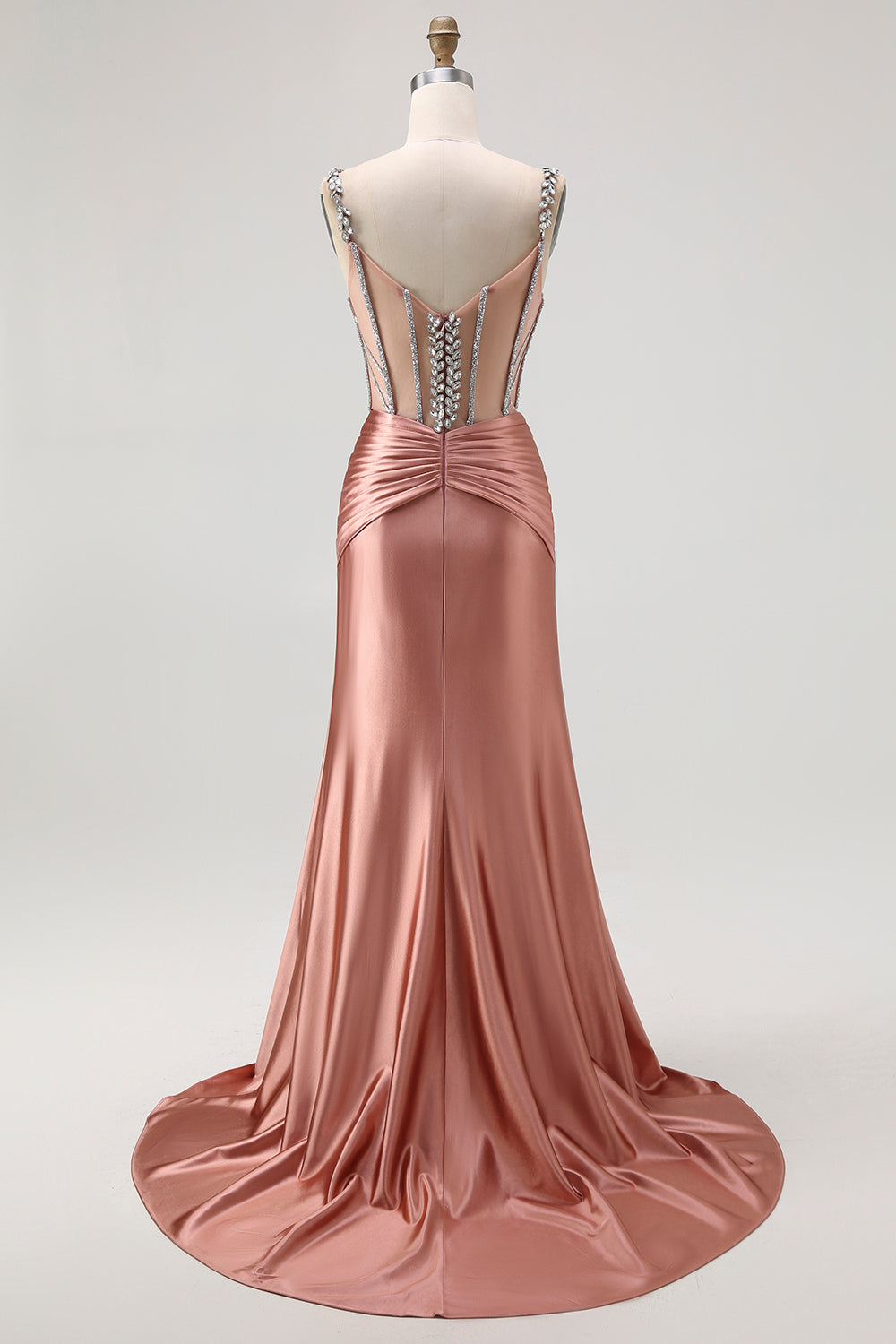 Blush Corset Sirène Robe De Soirée Longue avec Strass