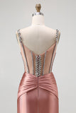Blush Corset Sirène Robe De Soirée Longue avec Strass