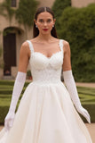 Corset en tulle Une ligne Ivoire Col carré Robe de mariée