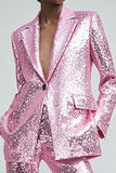 Sparkly rose 2 pièces femmes bal costumes avec poches