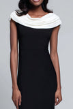 Robe longue formelle noire à col bénitier