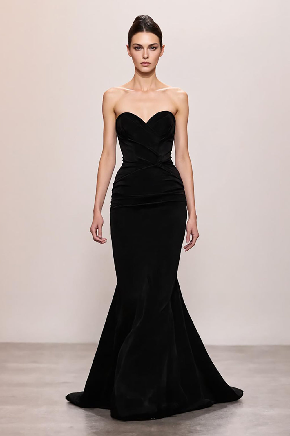 Robe de soirée sirène en velours noir