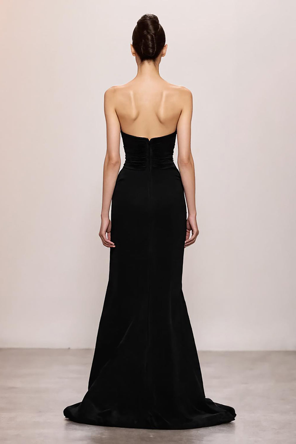 Robe de soirée sirène en velours noir