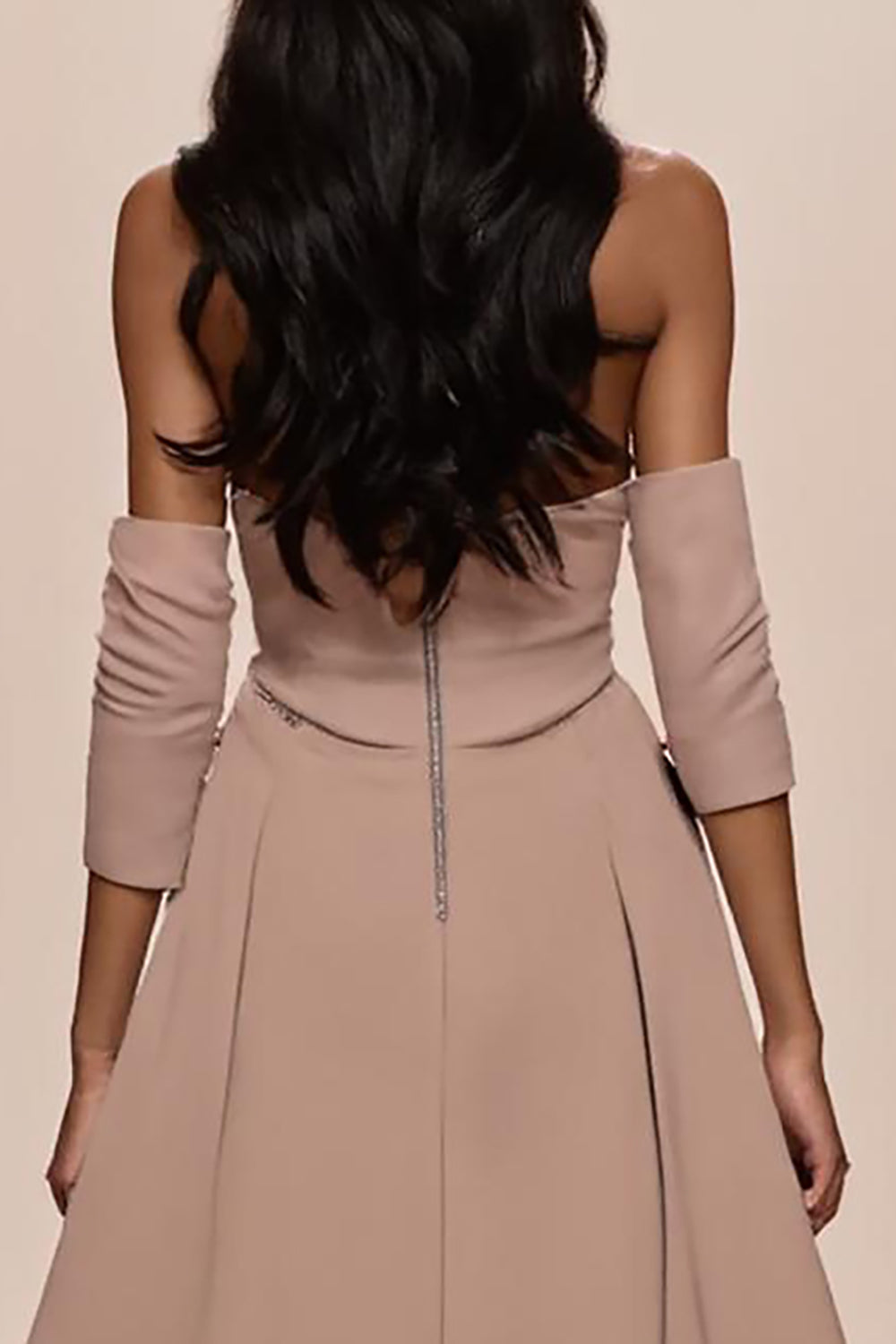 Robe de soirée Champagne Sweetheart Appliques avec fente