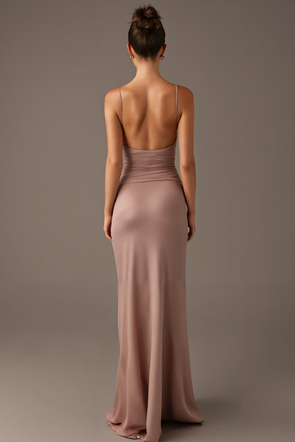 Sunset Spaghetti Straps Robe de soirée fourreau avec fente